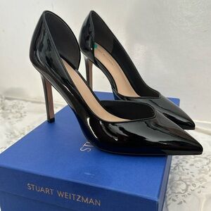 Stuart Weitzman Black Patent Leather Pumps Sz. 8 NWT